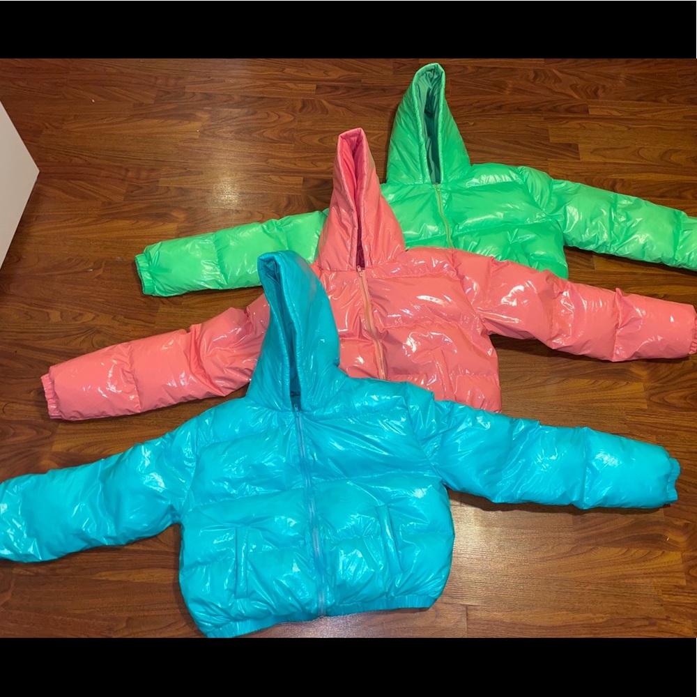 Green Bubble Jacket w/ hood